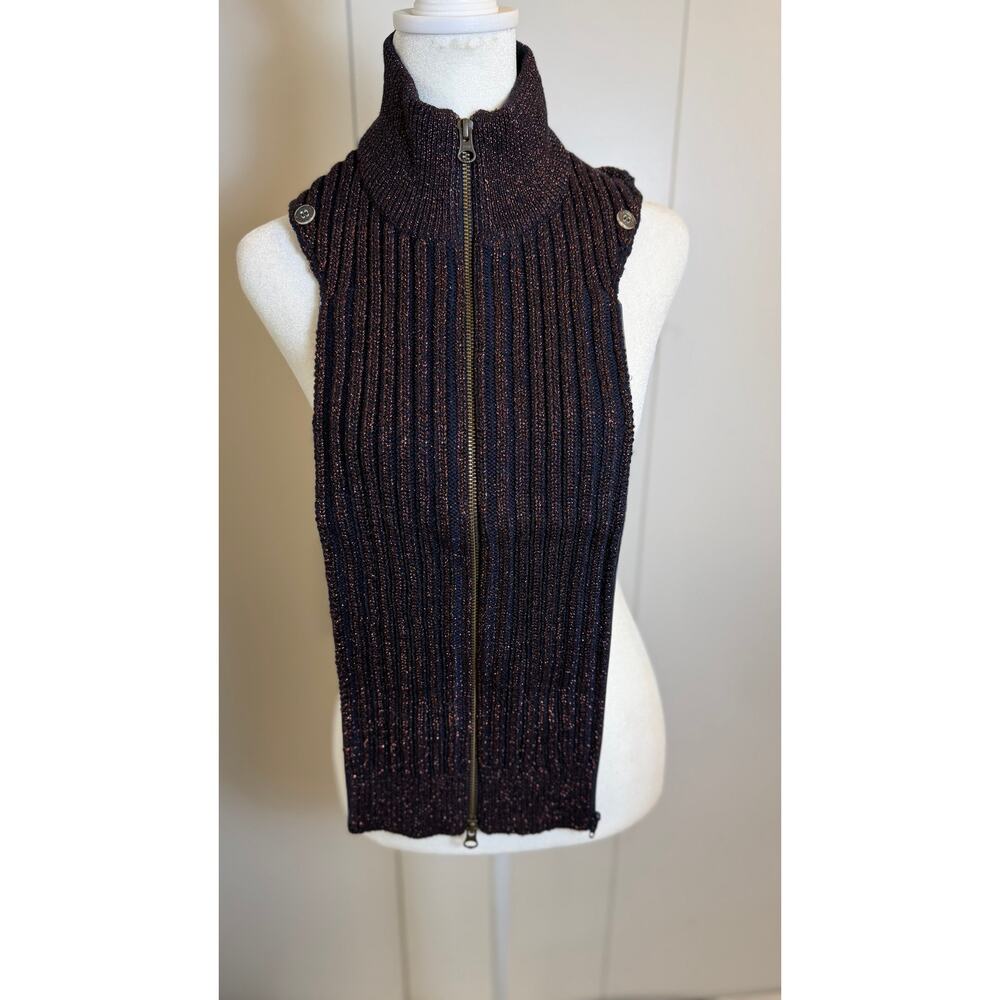 Veronica Beard Blue and metallic pink sweater Dickey, NWOT